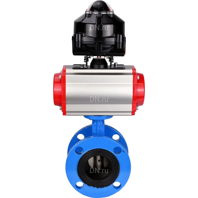 Затвор дисковый поворотный WBV1313E-2W-F-H Ду150 Ру16 фланцевый, корпус - чугун GGG40, диск - чугун GGG40, уплотнение - EPDM, с пневмоприводом PA-DA-130, пневмораспределителем 4M310-08 AC220V и БКВ APL-510N EX в Омске