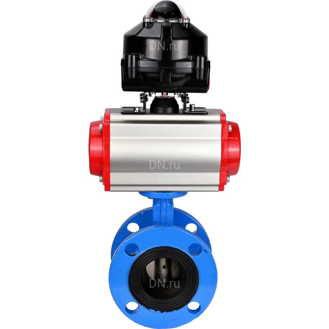 Затвор дисковый поворотный WBV1313E-2W-F-H Ду65 Ру16 фланцевый, корпус - чугун GGG40, диск - чугун GGG40, уплотнение - EPDM, с пневмоприводом PA-DA-105 и БКВ APL-510N EX в Омске