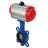 Затвор дисковый поворотный WBV1432E-2W-Fb-H Ду40 Ру16, корпус - чугун GGG50, диск - нержавеющая сталь 316L, уплотнение - EPDM, с пневмоприводом PA-DA-052 двойного действия, пневмораспределителем 4M310-08 DC24V в Омске