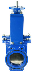 Задвижка шиберная GVKN1331N-2W-Fb-ISO Ду125 Ру10 двусторонняя, межфланцевая, шпиндель - невыдвижной, корпус - чугун GGG40, шибер - нержавеющая сталь 304, уплотнение - NBR, с ISO-фланцем и голым штоком, круглый шток 18, F10