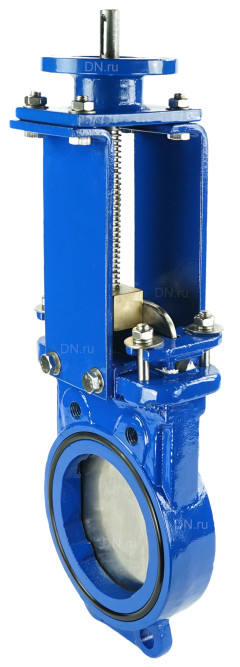 Задвижка шиберная GVKN1331N-2W-Fb-ISO Ду150 Ру10 двусторонняя, межфланцевая, шпиндель - невыдвижной, корпус - чугун GGG40, шибер - нержавеющая сталь 304, уплотнение - NBR, с ISO-фланцем и голым штоком, круглый шток 18, F10 в Омске