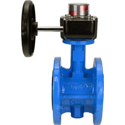 Затвор дисковый поворотный WBV1313E-2W-F-H Ду125 Ру16 фланцевый, корпус - чугун GGG40, диск - чугун GGG40, уплотнение - EPDM, с редуктором HGB RQN2-320Z