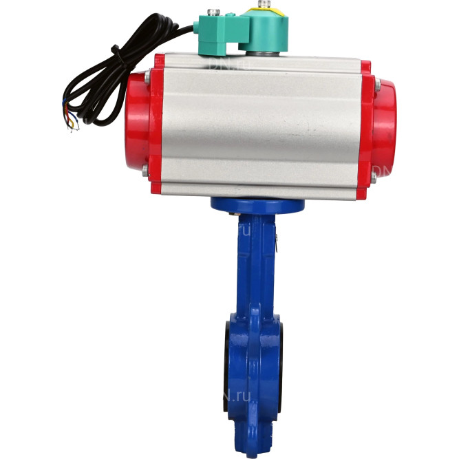 Затвор дисковый поворотный WBV1413E-2W-Fb-H Ду65 Ру16, корпус - чугун GGG50, диск - чугун GGG40, уплотнение - EPDM, с пневмоприводом PA-SA-083 и магнитным переключателем ALS200D в Омске