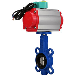Затвор дисковый поворотный WBV1413E-2W-Fb-H Ду65 Ру16, корпус - чугун GGG50, диск - чугун GGG40, уплотнение - EPDM, с пневмоприводом PA-SA-083 и магнитным переключателем ALS200D