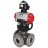 Кран шаровой BV3232P(4pc)-FP-3WL-F Ду65 Ру16 полнопроходной трехходовой, фланцевый, корпус - нержавеющая сталь SS316, с пневмоприводом PA-DA-083, пневмораспределителем 4M310-08 AC220V, БКВ APL-510N EX и ручным дублером MON2-450-T28-ISO в Омске