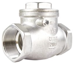 Клапан обратный VC3232P-T 1″ 1/2 Ду40 Ру16 муфтовый, поворотный, корпус - нержавеющая сталь, диск - нержавеющая сталь, уплотнение - PTFE