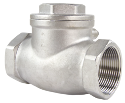 Клапан обратный VC3232P-T 1″ 1/2 Ду40 Ру16 муфтовый, поворотный, корпус - нержавеющая сталь, диск - нержавеющая сталь, уплотнение - PTFE