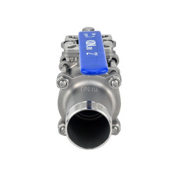 Кран шаровой BV3131P(3pc)-FP-W-ISO-H LONG Ду65 Ру25 полнопроходной, трехсоставной, корпус - нержавеющая сталь 304, уплотнение - PTFE, под приварку, с рукояткой