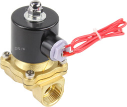 Клапан электромагнитный VS100-ET-NC-24VAC 3/4″ Ду20 Ру10 прямого действия двухходовой, корпус - латунь, присоединение - внутренняя резьба, уплотнение - EPDM, нормально-закрытый, катушка - 24 В AC