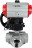 Кран шаровой BV3232P(4pc)-SP-3WL-T-ISO-H Ду65 Ру40 стандартнопроходной трехходовой L-тип, нерж. сталь SS316, внутренняя резьба, уплотнение - PTFE, с пневмоприводом PA-DA-083 и ручным дублером MON2-450-T28-ISO в Омске