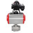 Кран шаровой BV3232P(2pc)-FP-T-ISO-H 1“ Ду25 Ру63 полнопроходной двухходовой, нержавеющая сталь SS316, внутренняя резьба, уплотнение - PTFE, с пневмоприводом двойного действия PA-DA-52 и БКВ APL-410N EX в Омске