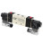 Пневмораспределитель 4V320-08 AC220V 1/4″ бистабильный, пятиканальный, с двусторонним ЭМУ (подключение со шлангами) в Омске