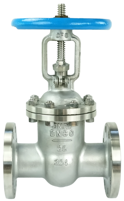 Задвижка клиновая 30нж64нж GVWR3131M-2W-F-S Ду80 Ру25 фланцевая, корпус - нержавеющая сталь 304, материал клина - нержавеющая сталь 304, уплотнение - металл, со штурвалом GAIR в Омске