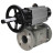 Кран шаровой BV3232P(4pc)-FP-3WL-F Ду100 Ру16 полнопроходной трехходовой, фланцевый, корпус - нержавеющая сталь SS316, с пневмоприводом PA-DA-105-1 двойного действия и пневмораспределителем 4M310-08 AC220V в Омске