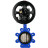 Затвор дисковый поворотный WBV1616E-2W-Fb-H Ду125 Ру16 LUG корпус - чугун QT450, диск - чугун QT450, уплотнение - EPDM, с пневмоприводом PA-DA-105-1, пневмораспределителем 4M310-08 AC220V и БКВ APL-210N в Омске
