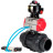 Кран шаровой BV4242E-FP-GRM-ISO Дн80 Ру10 полнопроходной, корпус - НПВХ, шар - НПВХ, уплотнение - EPDM, с пневмоприводом PA-DA-065, пневмораспределителем 4V320-10 AC220V и БКВ APL-510N EX в Омске