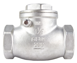Клапан обратный VC3232P-T 2″ 1/2 Ду65 Ру16 муфтовый, поворотный, корпус - нержавеющая сталь, диск - нержавеющая сталь, уплотнение - PTFE
