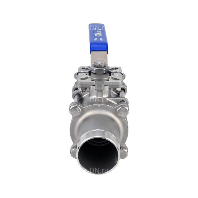 Кран шаровой BV3131P(3pc)-FP-W-ISO-H LONG Ду125 Ру16 полнопроходной, трехсоставной, корпус - нержавеющая сталь 304, уплотнение - PTFE, под приварку, с рукояткой в Омске