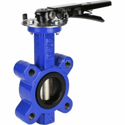Затвор дисковый поворотный WBV1616N-2W-Fb-H Ду50 Ру16 LUG межфланцевый, корпус - чугун QT450, диск - чугун QT450, уплотнение - NBR, с рукояткой
