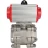 Кран шаровой BV3232P(3pc)-FP-SW-ISO-H Ду50 Ру63 полнопроходной, корпус - нержавеющая сталь SS316, под приварку, с пневмоприводом PA-SA-105, пневмораспределителем 4M310-08 DC24V в Омске