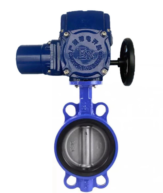 Затвор дисковый поворотный WBV1432E-2W-Fb-H Ду300 Ру16, корпус - чугун GGG50, диск - нержавеющая сталь 316L, уплотнение - EPDM, с электроприводом QT-N-060M-O2-380VAC-У1 380В в Омске