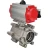 Кран шаровой BV3232P(3pc)-FP-SW-ISO-H Ду65 Ру63 полнопроходной, корпус - нержавеющая сталь SS316, под приварку, с пневмоприводом PA-SA-130, пневмораспределителем 4M310-08 DC24V в Омске