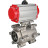 Кран шаровой BV3232P(3pc)-FP-SW-ISO-H Ду65 Ру63 полнопроходной, корпус - нержавеющая сталь SS316, под приварку, с пневмоприводом PA-SA-130, пневмораспределителем 4M310-08 DC24V в Омске