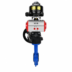 Затвор дисковый поворотный WBV1413E-2W-Fb-H Ду300 Ру16, корпус - чугун GGG50, диск - чугун GGG40, уплотнение - EPDM, с пневмоприводом PA-DA-140, БКВ APL-510N EX и ручным дублером MON4-1200-T54-ISO