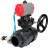 Кран шаровой BV4242E-FP-GRM-ISO Дн40 Ру10 полнопроходной, корпус - НПВХ, шар - НПВХ, уплотнение - EPDM, с пневмоприводом PA-DA-052, пневмораспределителем 4V320-08 AC220V и ручным дублером MON1-250-T26-ISO в Омске
