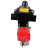 Кран шаровой BV3232P(4pc)-SP-3WL-T-ISO-H Ду32 Ру63 стандартнопроходной трехходовой L-тип, нержавеющая сталь SS316, внутренняя резьба, уплотнение - PTFE, с пневмоприводом PA-SA-65 и блоком концевых выключателей APL-410N EX в Омске