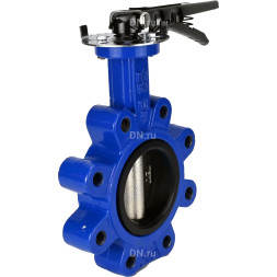 Затвор дисковый поворотный WBV1616N-2W-Fb-H Ду80 Ру16 LUG межфланцевый, корпус - чугун QT450, диск - чугун QT450, уплотнение - NBR, с рукояткой