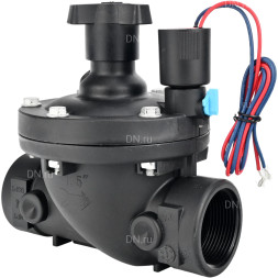 Клапан электромагнитный VS1141-NT-NC-24VDC 3/4″ Ду20 Ру10 соленоидный двухходовой пилотного действия, корпус - пластик PA66, уплотнение - NBR, внутренняя резьба, нормально закрытый (НЗ), катушка 24В DC
