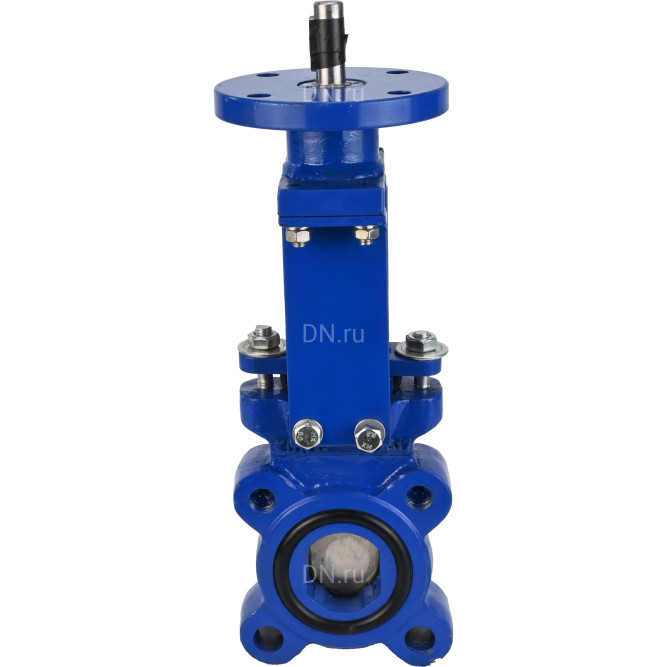 Задвижка шиберная GVKN1331N-2W-Fb-ISO Ду150 Ру10 WENZ двусторонняя, межфланцевая, шпиндель - невыдвижной, корпус - чугун GGG40, шибер - нержавеющая сталь 304, уплотнение - NBR, с круглым штоком, с ISO-фланцем и голым штоком в Омске