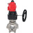 Кран шаровой BV3232P(3pc)-FP-SW-ISO-H Ду65 Ру63 полнопроходной, корпус - нержавеющая сталь SS316, под приварку, с пневмоприводом PA-DA-105, ручным дублером MON2-450-T28-ISO в Омске