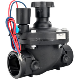 Клапан электромагнитный VS1141-NT-NC-24VDC 1″ Ду25 Ру10 соленоидный двухходовой пилотного действия, корпус - пластик PA66, уплотнение - NBR, внутренняя резьба, нормально закрытый (НЗ), катушка 24В DC