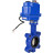 Затвор дисковый поворотный WBV1616N-2W-Fb-H Ду50 Ру16 LUG межфланцевый, корпус - чугун QT450, диск - чугун QT450, уплотнение - NBR, с электроприводом QT-N-003EM-O1-12VDC-У1 blue 12В в Омске