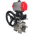 Кран шаровой BV3232P(3pc)-FP-SW-ISO-H Ду80 Ру63 полнопроходной, корпус - нержавеющая сталь SS316, под приварку, с пневмоприводом PA-DA-105, ручным дублером MON2-450-T28-ISO в Омске