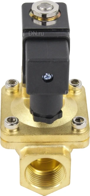 Клапан электромагнитный VS400-NT-NC-24VDC 1 1/4″ Ду32 Ру16, соленоидный двухходовой, корпус - латунь, уплотнение - NBR, резьбовой, нормально-закрытый, пилотный, катушка - 24В в Омске