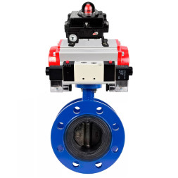Затвор дисковый поворотный WBV1331E-2W-F-R Ду300 Ру16 фланцевый, корпус - чугун GGG40, диск - нержавеющая сталь 304, уплотнение - EPDM, с пневмоприводом PA-DA-210, пневмораспределителем 4M320-08 AC220V, БКВ APL-410N EX