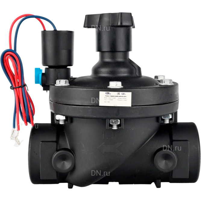Клапан электромагнитный VS1141-NT-NC-24VDC 1 1/2″ Ду40 Ру10 соленоидный двухходовой пилотного действия, корпус - пластик PA66, уплотнение - NBR, внутренняя резьба, нормально закрытый (НЗ), катушка 24В DC в Омске