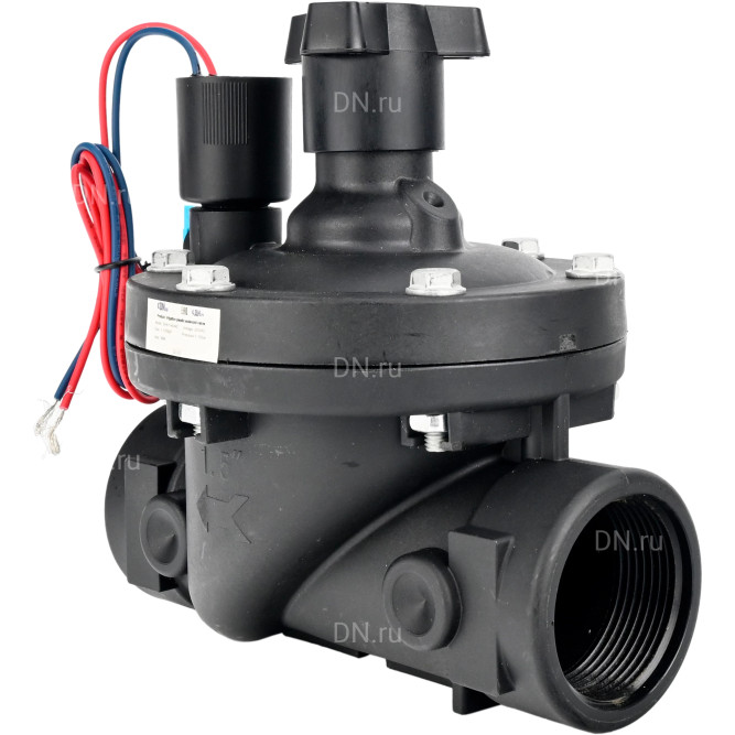 Клапан электромагнитный VS1141-NT-NC-24VDC 1 1/2″ Ду40 Ру10 соленоидный двухходовой пилотного действия, корпус - пластик PA66, уплотнение - NBR, внутренняя резьба, нормально закрытый (НЗ), катушка 24В DC в Омске