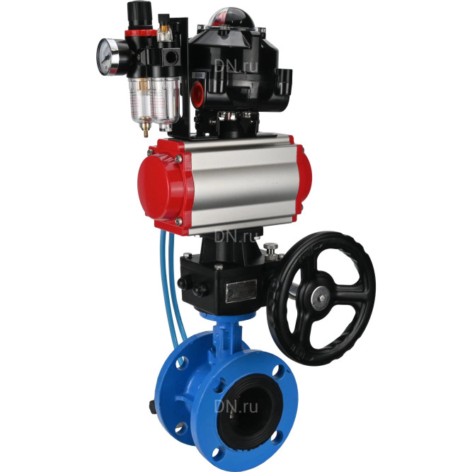 Затвор дисковый поворотный WBV1313E-2W-F-H Ду65 Ру16 фланцевый, корпус - чугун GGG40, диск - чугун GGG40, EPDM, с пневмоприводом PA-DA-105, пневмораспределителем 4V320-08 AC220V, БКВ APL-510N EX, дублером MON1-250-T26-ISO и БПВ AFC2000 в Омске