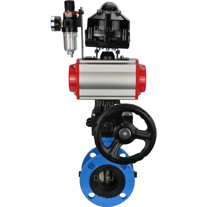 Затвор дисковый поворотный WBV1313E-2W-F-H Ду65 Ру16 фланцевый, корпус - чугун GGG40, диск - чугун GGG40, EPDM, с пневмоприводом PA-DA-105, пневмораспределителем 4V320-08 AC220V, БКВ APL-510N EX, дублером MON1-250-T26-ISO и БПВ AFC2000 в Омске