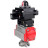 Кран шаровой BV3232P(4pc)-SP-3WL-T-ISO-H Ду65 Ру40 стандартнопроходной трехходовой L-тип, нержавеющая сталь SS316, внутренняя резьба, уплотнение - PTFE, с пневмоприводом PA-SA-105 и блоком концевых выключателей APL-410N EX в Омске
