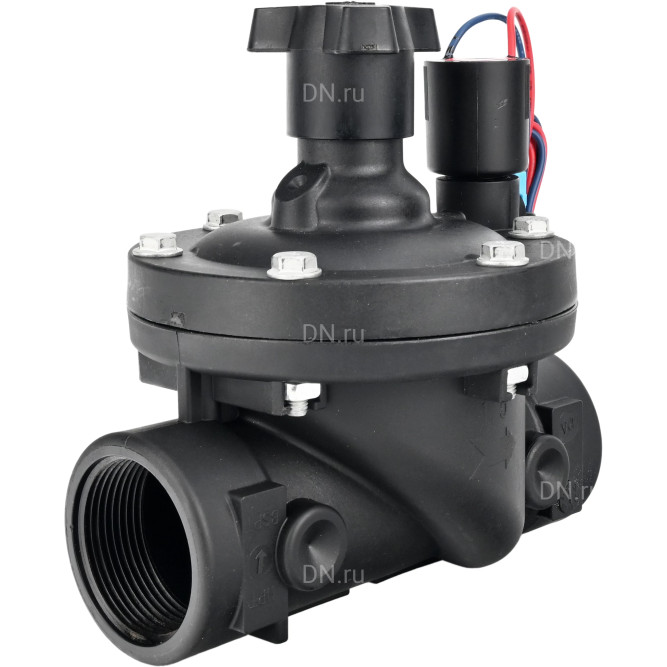 Клапан электромагнитный VS1141-NT-NC-24VDC 2″ Ду50 Ру10 соленоидный двухходовой пилотного действия, корпус - пластик PA66, уплотнение - NBR, внутренняя резьба, нормально закрытый (НЗ), катушка 24В DC в Омске