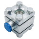 Стекло смотровое SG2-21G-T тип В ГОСТ 21836-2021 Ду40 Ру40 двустороннее, материал - углеродистая сталь, резьбовое