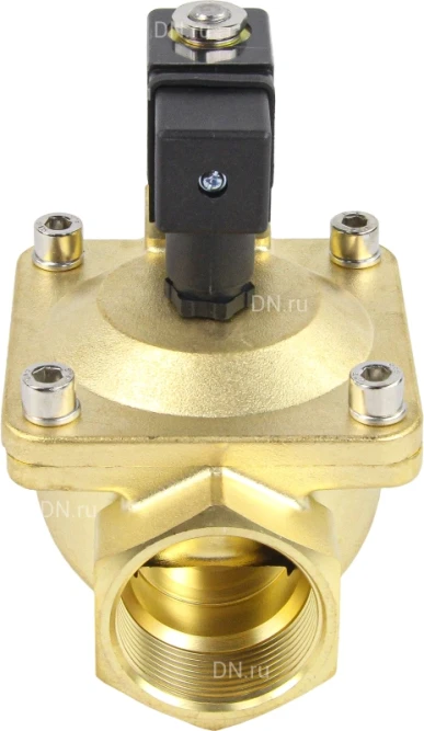 Клапан электромагнитный VS400-NT-NC-24VDC 2″ Ду50 Ру16, соленоидный двухходовой, корпус - латунь, уплотнение - NBR, резьбовой, нормально-закрытый, пилотный, катушка - 24В в Омске