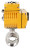 Кран шаровой BV3232P(2pc)-FP-T-ISO-H Ду40 Ру63 полнопроходной двухходовой, нержавеющая сталь 316, внутренняя резьба, уплотнение - PTFE, с электроприводом четвертьоборотным QT-N-005EM-O1-220VAC-У1 в Омске