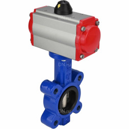 Затвор дисковый поворотный WBV1616E-2W-Fb-H Ду80 Ру16 LUG корпус - чугун QT450, диск - чугун QT450, уплотнение - EPDM, с пневмоприводом PA-SA-105 и пневмораспределителем 4M310-08 AC220V