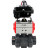 Кран шаровой BV4242E-FP-GRM-ISO Дн100 Ру10 полнопроходной, корпус - НПВХ, шар - НПВХ, уплотнение - EPDM, с пневмоприводом PA-DA-065 и БКВ APL-410N EX в Омске